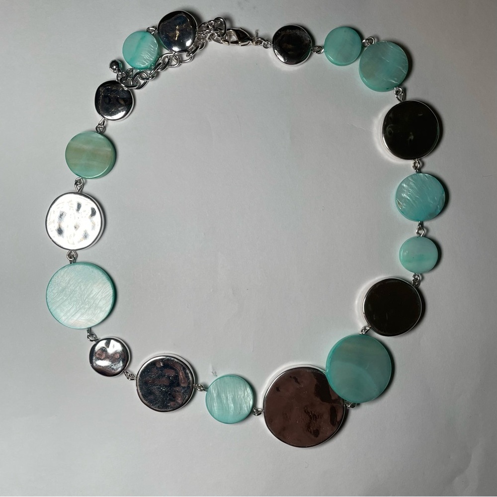 Elegant Silver and Blue Necklace